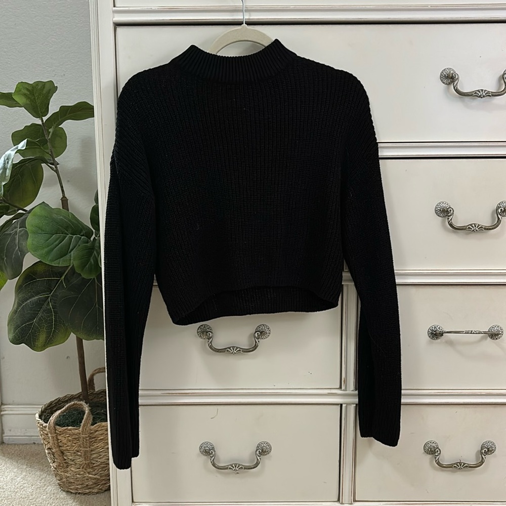 black sweater
